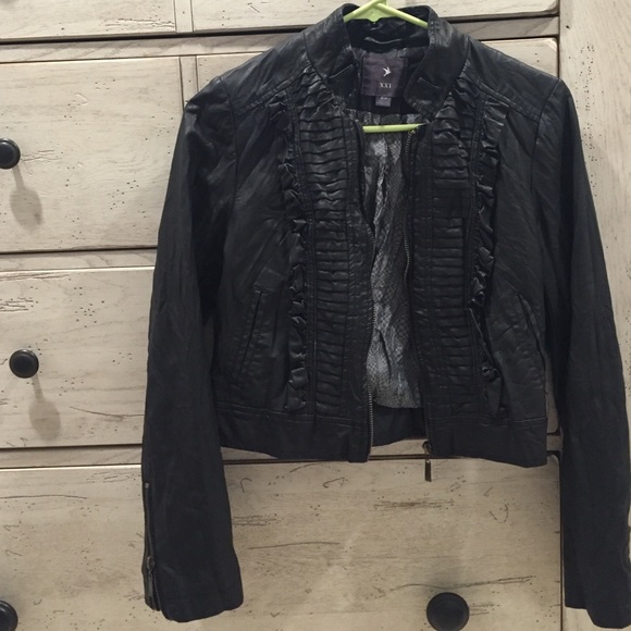 Faux leather jacket