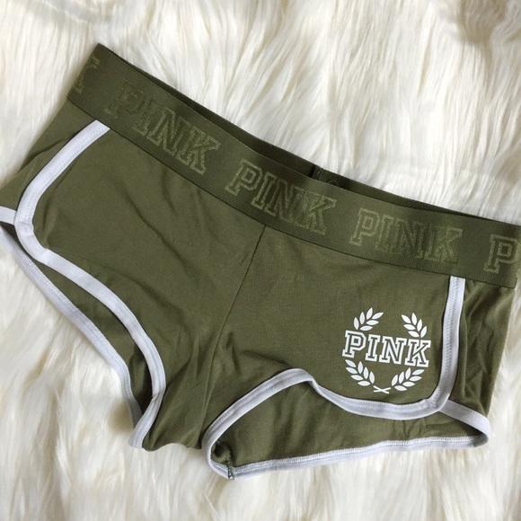 Victoria's Secret Other - Victoria's Secret Olive Green and White Boyshorts