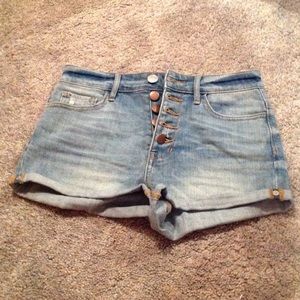 Super high rise jean shorts