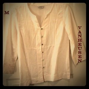 💲BIG price ⬇ 🔱Crisp white linen dressy blouse🔱