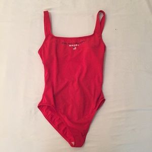 Baywatch style Red Ralph Lauren one piece