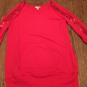 Juniors size large red sweatshirt