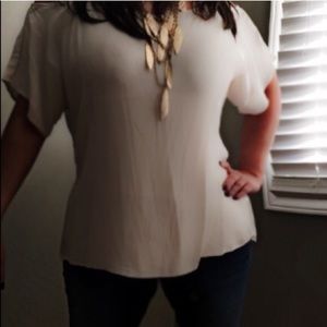 Off the shoulder blouse with back slit