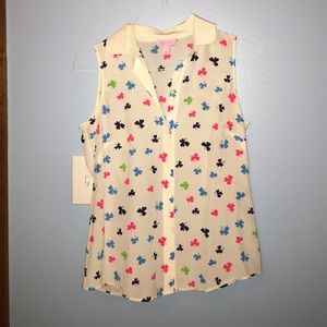 Lilly Pulitzer shamrock silk top