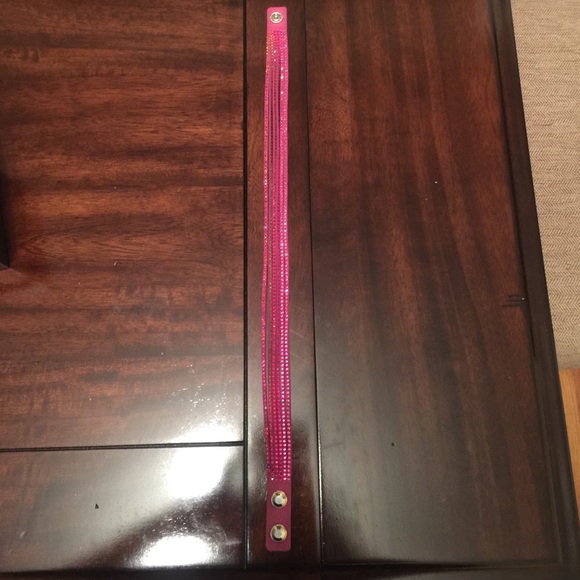 Swarovski crystal pink wrap bracelet