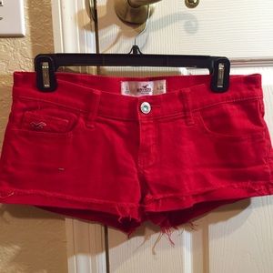 Red Hollister Jean Shorts❣