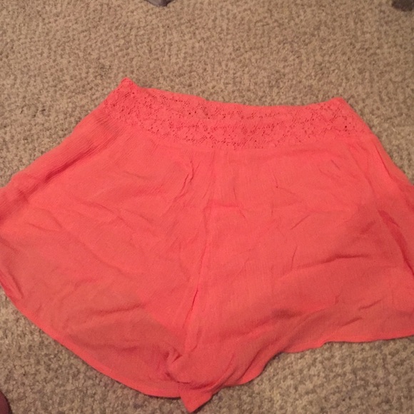 Pink flowy shorts