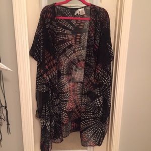 Black pattern kimono