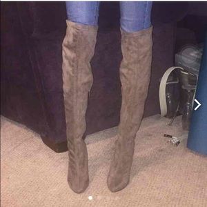 Dark Gray over the knee boots ( MERCARI )