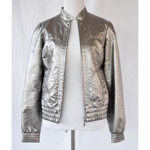 silver moto jacket