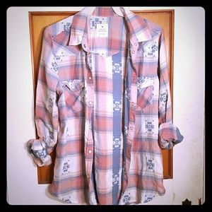 Vintage boyfriend cut button up