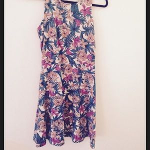 Tropical Print Racerback Dress