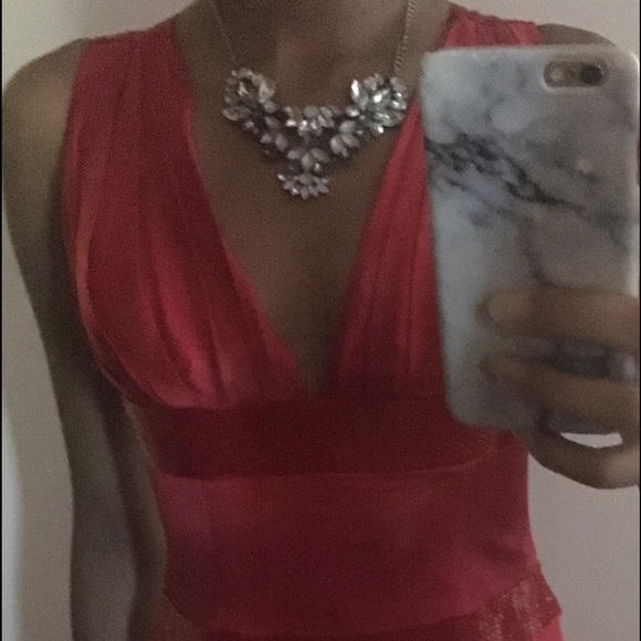 Red silk jovani pageant/prom dress