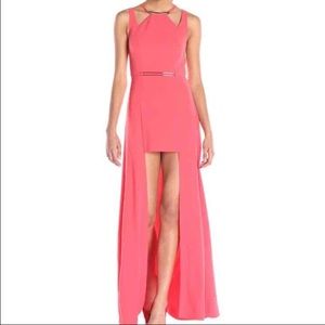 NWT Halston Heritage Coral Hi-Lo Dress