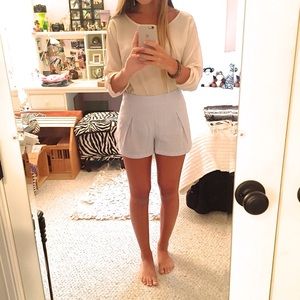 Pinstripe high waisted shorts