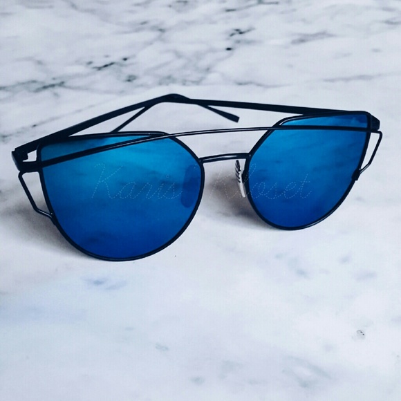 Accessories | Blue & black cat eye sunglasses - Picture 2 of 4