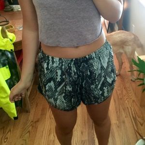 black and grey Nike athletic dri fit shorts