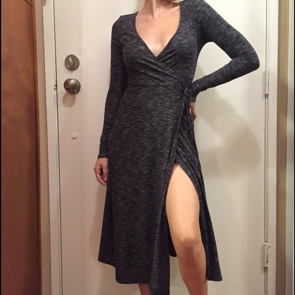 Kimchi blue gray wrap dress