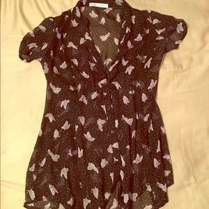 Sheer black woman's blouse