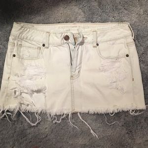 American Eagle White Out- Jean Skirt