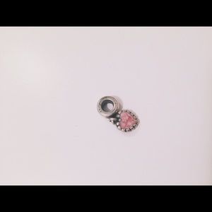 young love pink enamel Pandora dangle charm