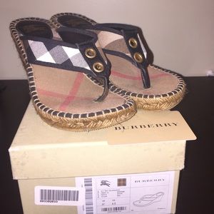 Burberry espadrille wedge sandal