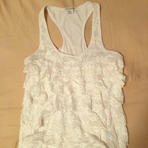 Layered white blouse