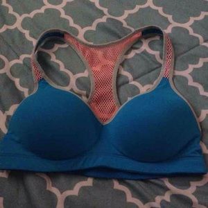 Pink sports bra