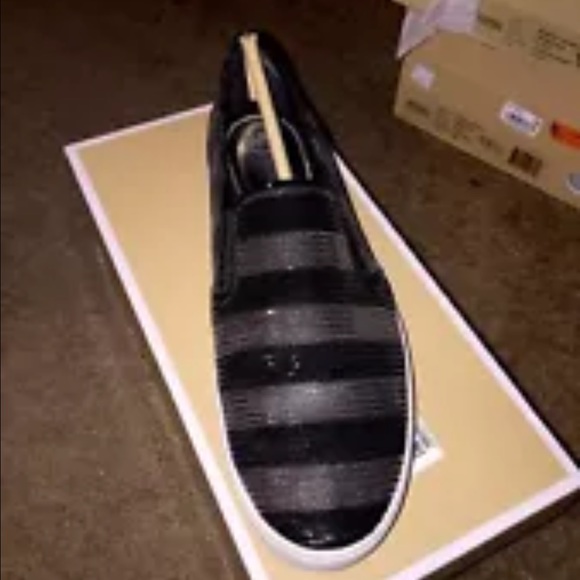 Michael Kors  slip ons black and silver sequins