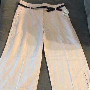 Light pink linen long pants, (close to cream)