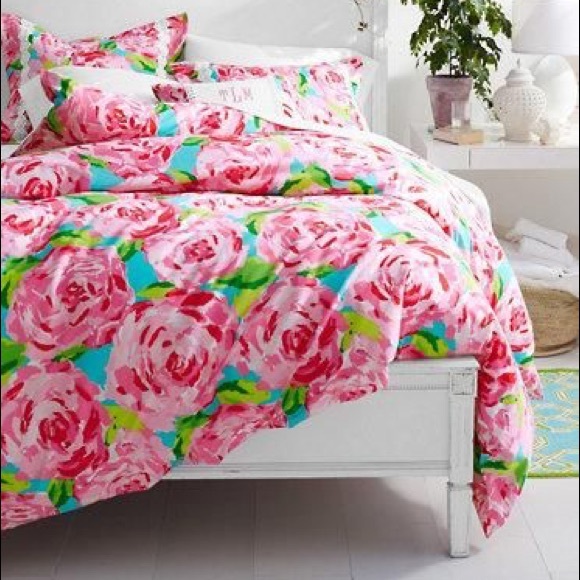 Lilly Pulitzer full/queen duvet cover + 1 sham