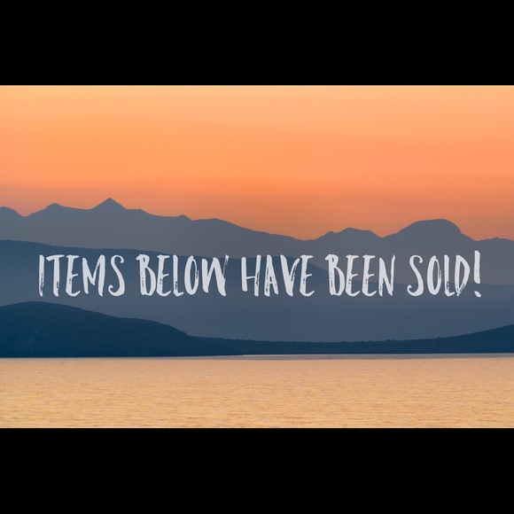 Items below have been sold!