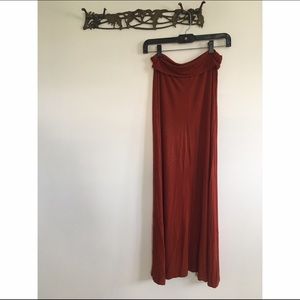 Burgundy Maxi Skirt