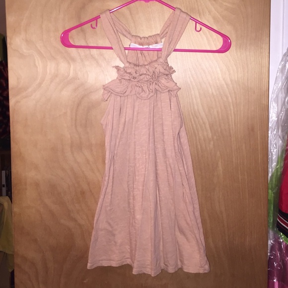 Ruffle neck tank top