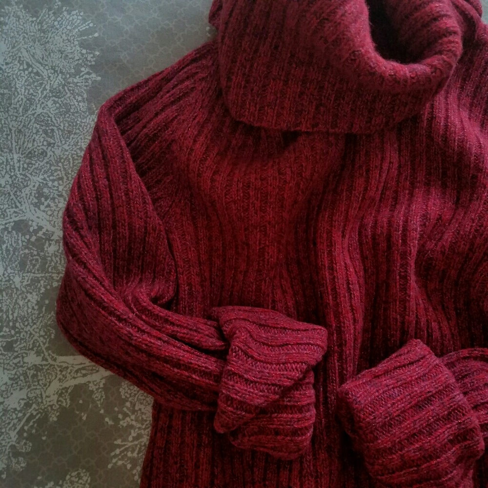 Lambswool cowl neck sweater
