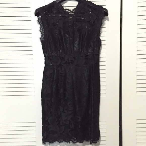 Forever 21 Black leather/lace dress