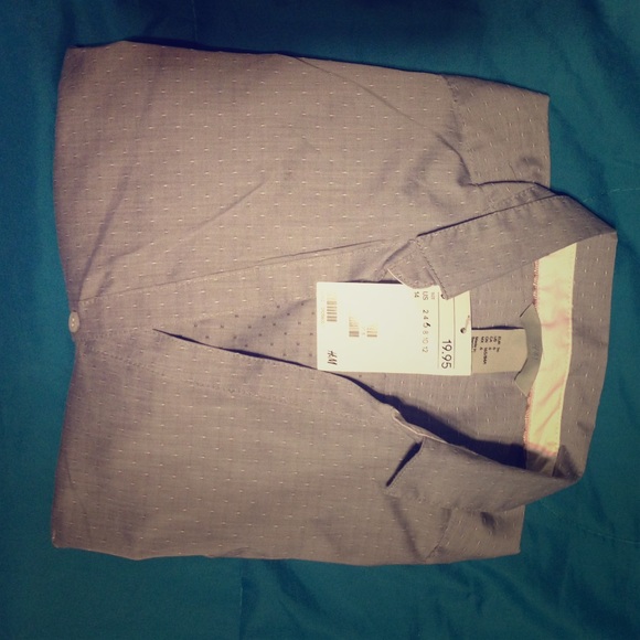 H&M grey collared dress shirt
