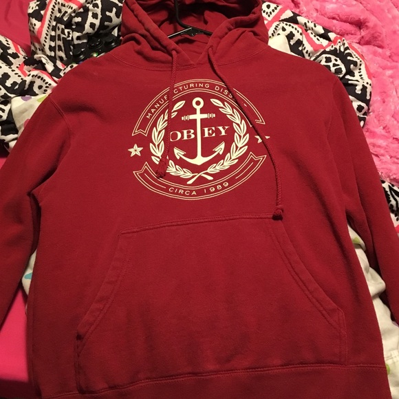 Obey pull over sweatshirt