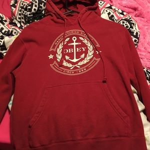 Obey pull over sweatshirt