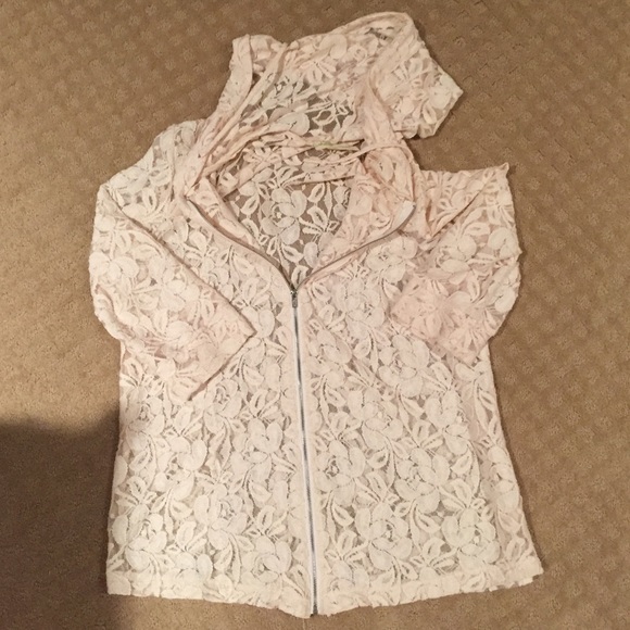 Lace Zip-Up Jacket - Picture 1 of 3