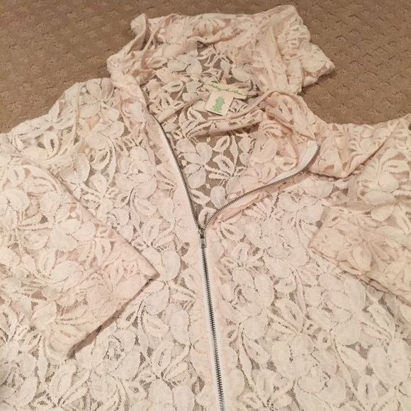 Lace Zip-Up Jacket - Picture 3 of 3