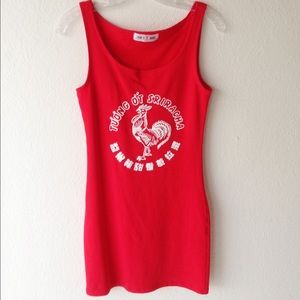Red Siracha dress (hot sauce dress)
