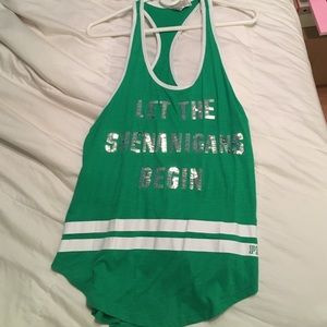 Pink by Victoria's Secret green tank top