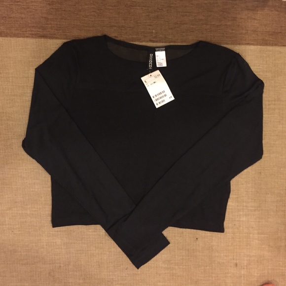 (Never worn) H&M cropped top with mesh detail