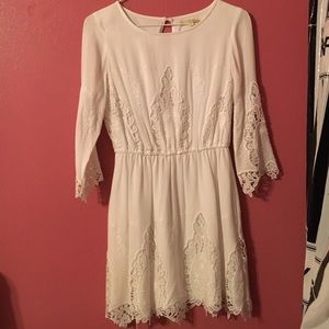 GIANNI BINI LACE FIT AND FLARE DRESS
