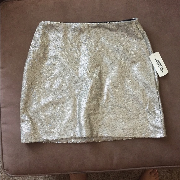 Gold sequin skirt