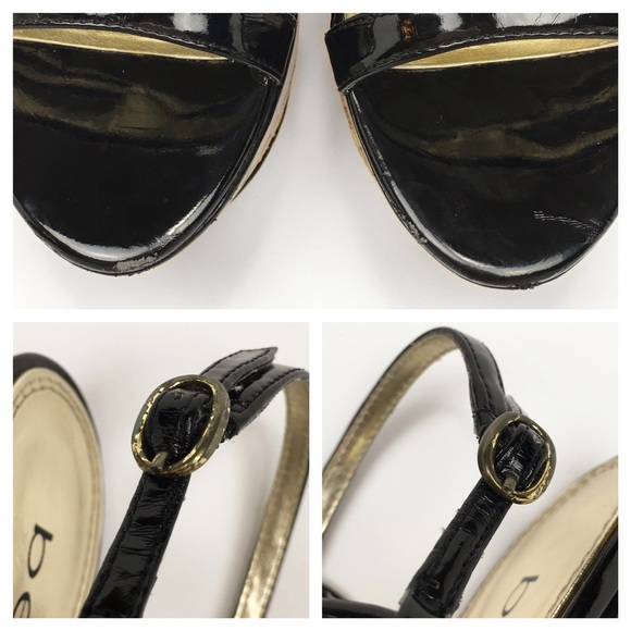 bebe Open Toe Platform Pre Owner Size 5 or 5.5 US - Picture 3 of 4