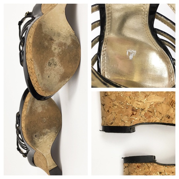 bebe Open Toe Platform Pre Owner Size 5 or 5.5 US - Picture 4 of 4