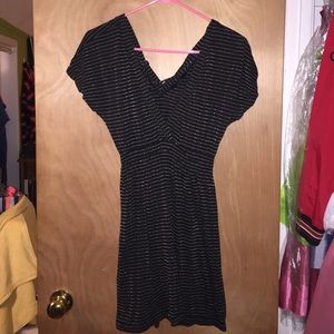 Black and gold striped dress