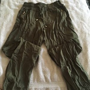 Army green joggers